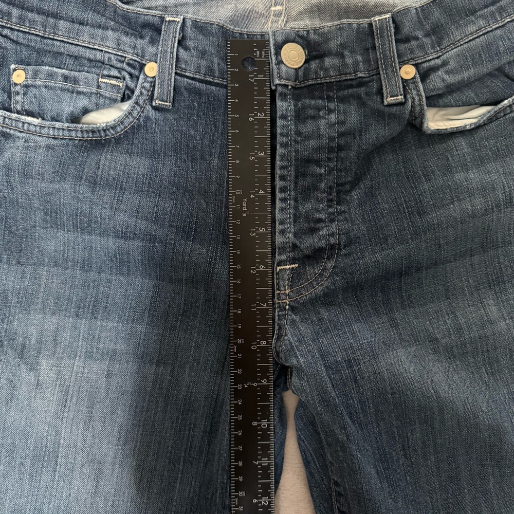 7 For All Mankind Bootcut Jeans Women Size 32 Medium Wash Stretch Denim - Picture 9 of 10